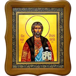 Владислав Сербский Святой Князь. Икона на холсте.