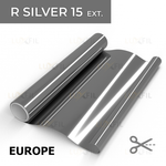 Пленка солнцезащитная зеркальная R SILVER 15 (Exterior EUROPE) LUXFIL, отрез (ширина рулона 1,524)
