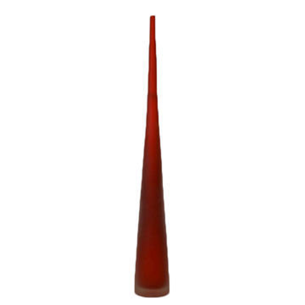 Ваза GLASS long neck frosted h64 (p.31-15) V2-G116/RED