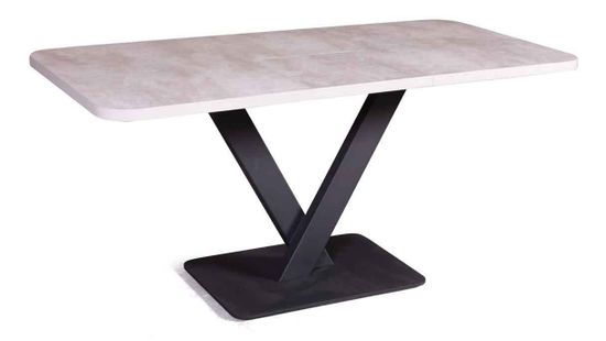 МОДЕРН-8, СТОЛ РАЗДВИЖНОЙ (120+40) ДУБ ЭНДГРЕЙН / опора черная