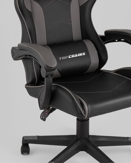 Кресло спортивное TopChairs Shadow черно-серый