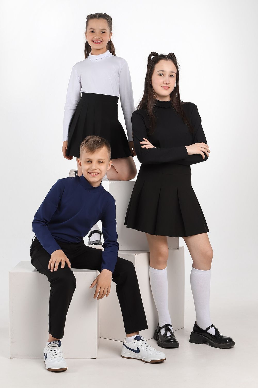 Джемпер для девочки Скул-3 Виотекс БЕЛЫЙ