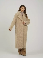 Шуба чебурашка длинная из овечьей шерсти, SilverFox (арт.S1072rm09bz)