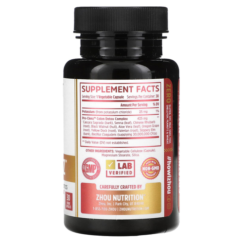 Zhou Nutrition, Pro-Clenz, комплексное очищение за 7 дней, 30 растительных капсул