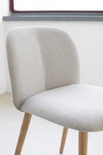 Стул с обивкой Scab Design Natural Mentha Pop, натуральный дуб, слоновая кость