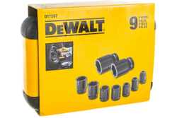 Набор ударных торцевых головок (10-27 мм; 1/2"; 9 шт.) DEWALT DT7507