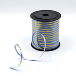 Лента Полипропилен 0,5см х 274м бобина с золотой полосой (Синий)