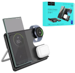 Беспроводная зарядка HOCO CQ2  3в1 15W (черный) для Samsung