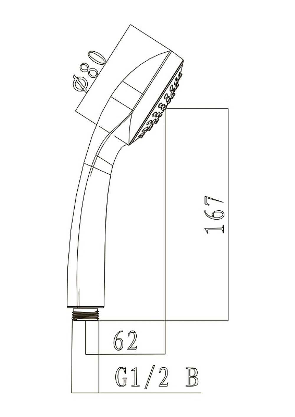 Душевая лейка LEMARK LM0211C 1-функциональная