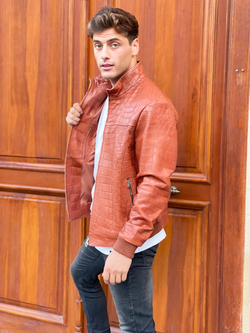 Кожаная куртка из кожи крокодила