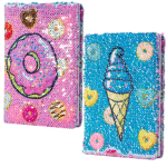 Записная книжка А5, 7БЦ, Alingar, пайетки, двухсторонний дизайн, 80 л.. линия, "Сладости"