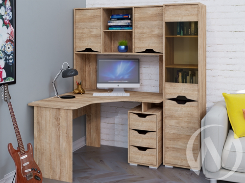 Стол компьютерный КЛ-1.3 с пеналом (дуб баррик)