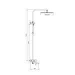 Душевая система 35к  G2407-8 GAPPO лейка "Тропический душ"  БЕЛЫЙ-ХРОМ