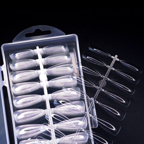 Гелевые типсы для наращивания (форма острый миндаль) 1 пластинка