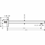 Держатель верхнего душа Hansgrohe Square 27694700