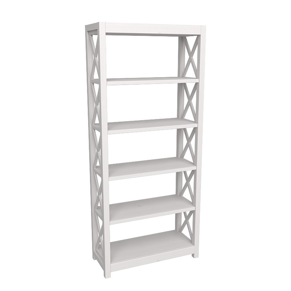 Стеллаж «Форест» сквозной белый воск