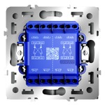 Перекрестный переключатель встраиваемый VOLTUM S70 двухклавишный 10А, (белый матовый)