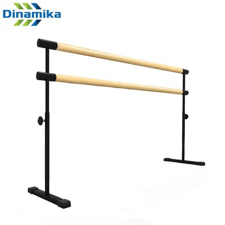 Мобильный хореографический станок двухрядный регулируемый по высоте поручни из сосны 2000 мм