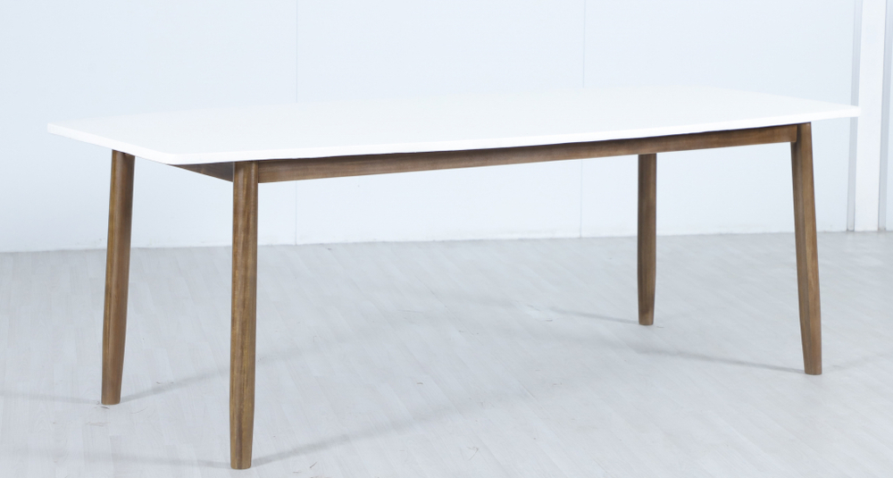 Комплект обеденной деревянной мебели на 8 персон Tagliamento Apoyo, грецкий орех, голубой