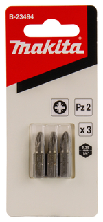 Насадка PZ2, 25 мм, C-form, 3 шт. Makita B-23494 PZ3 25 мм C-form 10 шт.