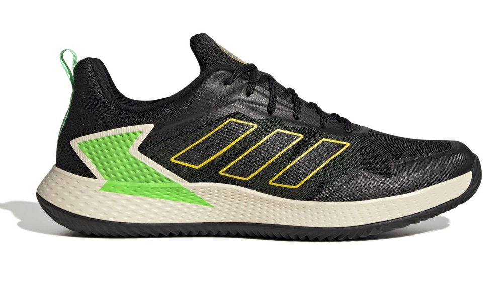 Мужские кроссовки теннисные Adidas Defiant Speed Clay - core black/core black/beam yellow