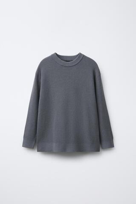 ZARA ТРИКОТАЖНЫЙ ДЖЕМПЕР, ЦЕМЕНТНЫЙ