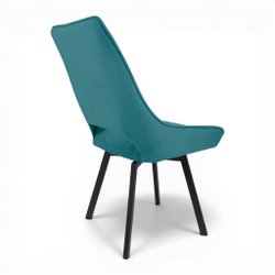 Стул поворотный "Барри 360" (арт. 368П), велюр Бренди В15 мятный, ножки профильные черные