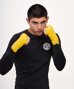 Бинт боксерский FIGHT, хлопок/нейлон, желтый, 4,5 м