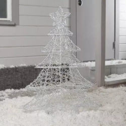 Светодиодная фигура Кружевная ёлка 70×90×17 см., 31 В, мерцание, свечение зелёное, Luazon Lighting (7028253)