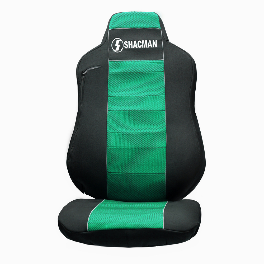 Чехлы Shacman X-6000 (полиэфир, черный, зеленая вставка)