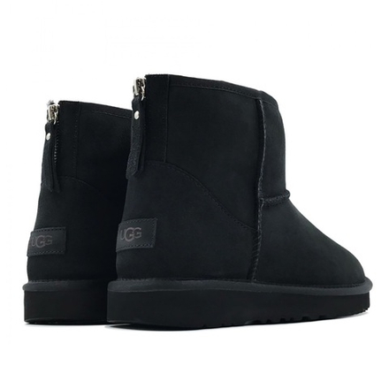 UGG Mens Classic Mini Zip II Black