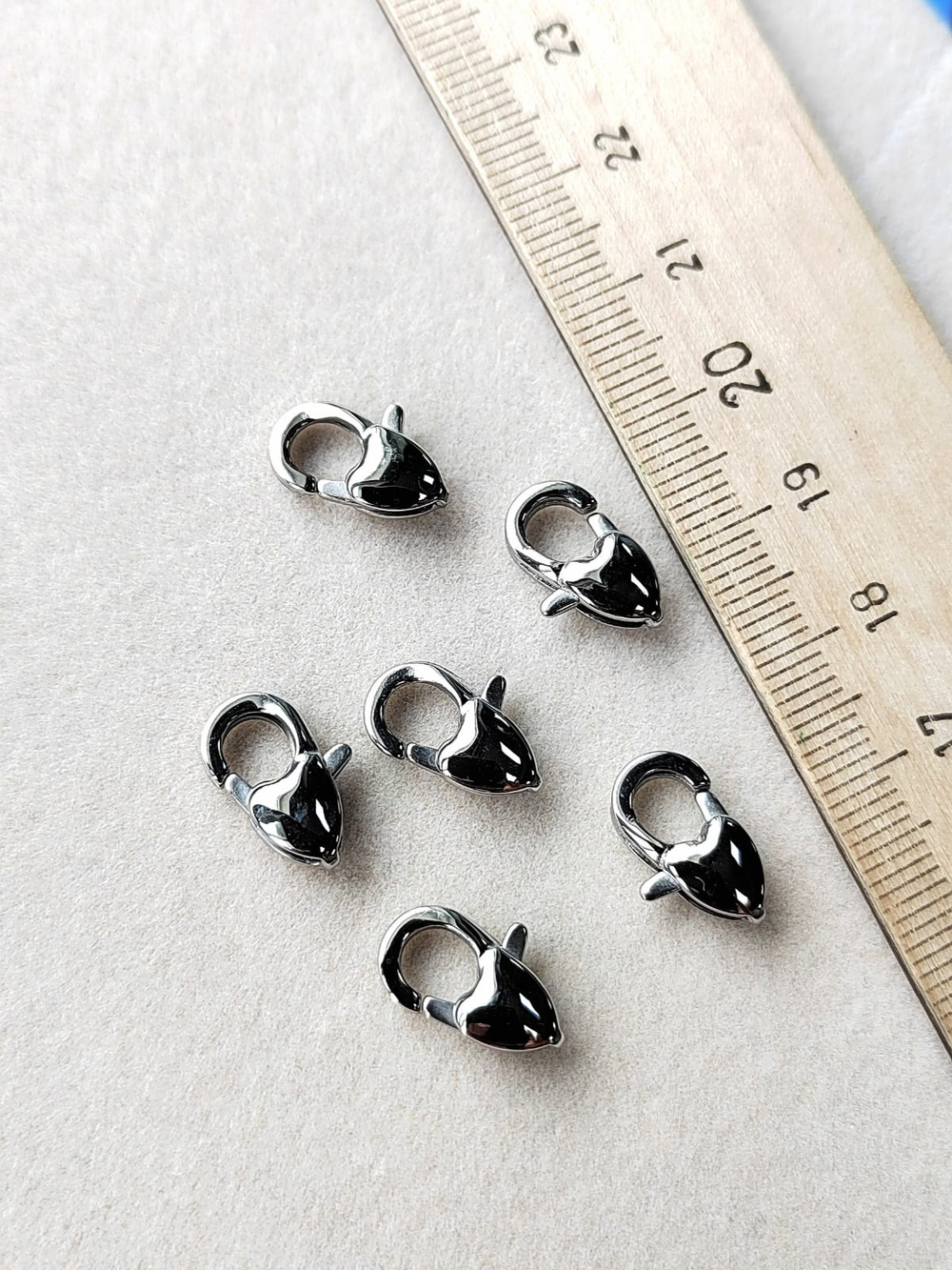 k338-14 Карабин-лобстер "Сердце" 14мм, нерж. сталь