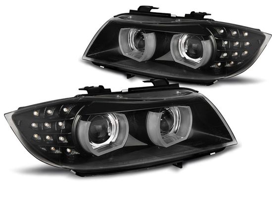 Передние фары LED DRL BLACK AFS BMW E90/E91 09-11