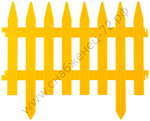GRINDA Классика, 28 х 300 см, желтый, 7 секций, декоративный забор (422201-Y)