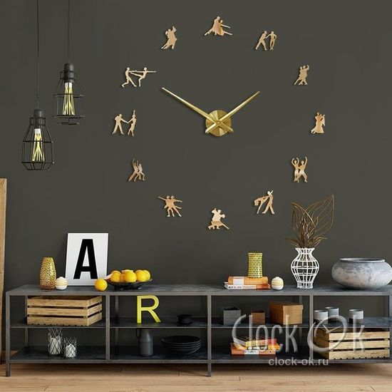 Настенные 3D часы World Dance