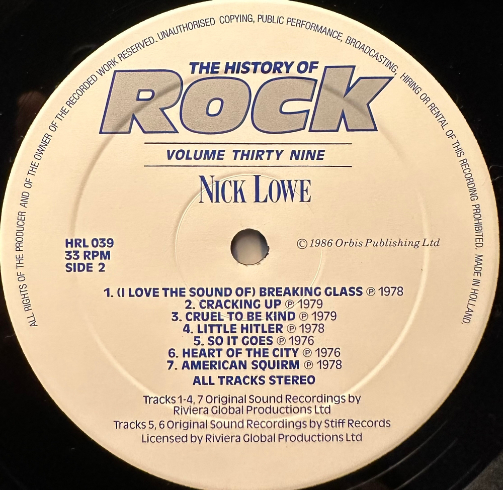 Сборник - The History Of Rock 39 (Англия 1986г.) 2LP