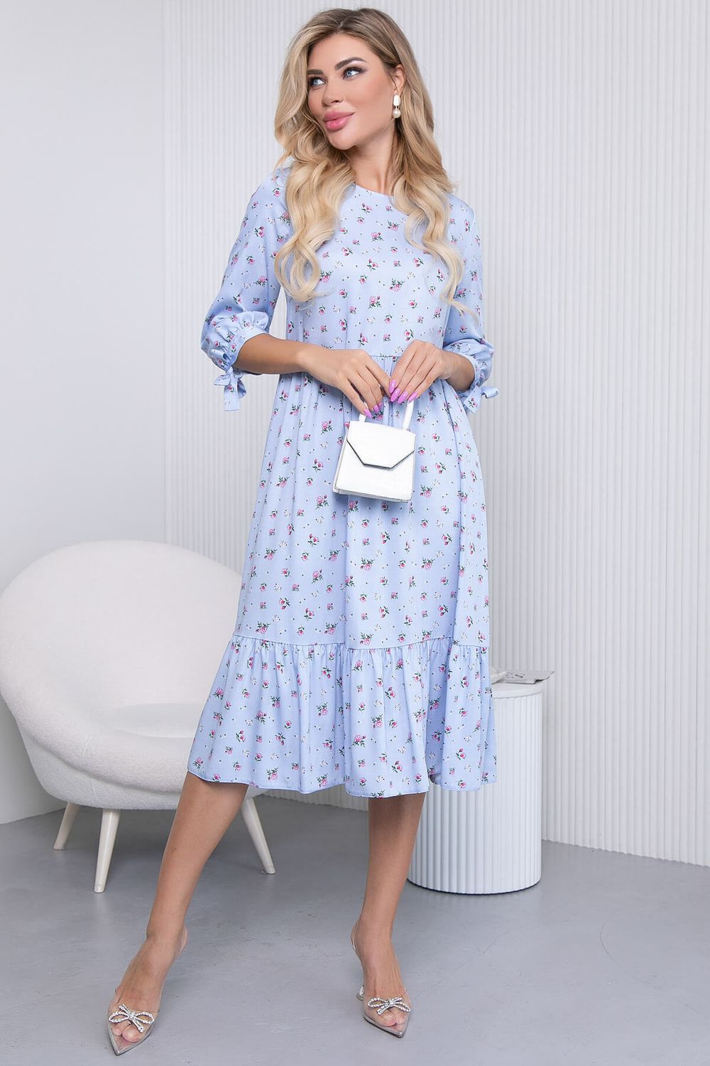 Платье "Романтика" (голубое) П7068 LT Collection (Акция)