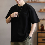 Футболка с круглым воротом и короткими рукавами для мужчин с принтом