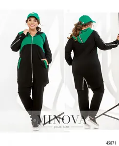 Костюм 8-315-зелёный-чёрный Minova