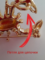 Брошь роза красная