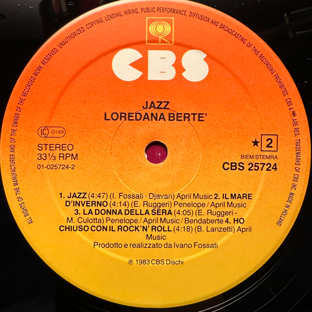 Loredana Berte - Jazz (Голландия 1983г.)