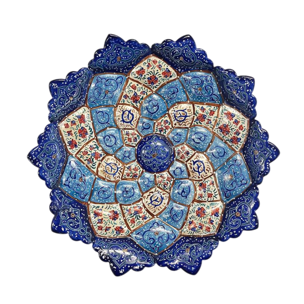 Тарелка минакари ручной работы из Исфахана (18 см) 2201202692 Иран