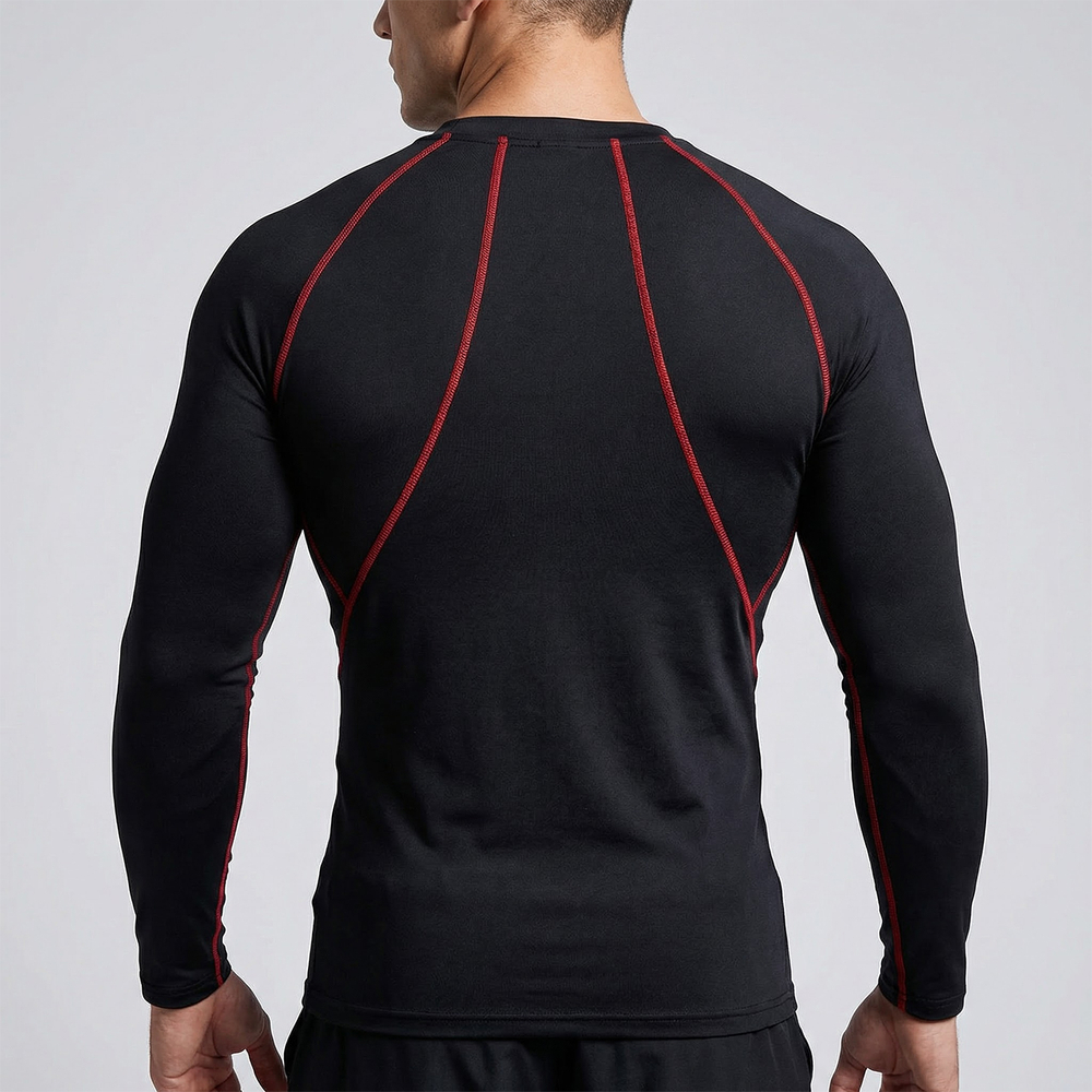 рашгард Wolon Black/Red seams LS