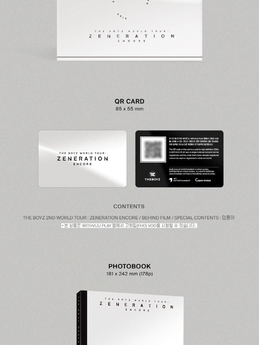 Альбом THE BOYZ - 2ND WORLD TOUR : ZENERATION ENCORE QR Version