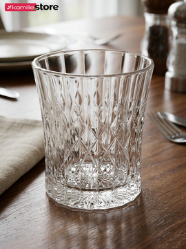 Набор стаканов 270 мл. 6 штук, фигурная форма, стекло с огранкой "Бриллиант"