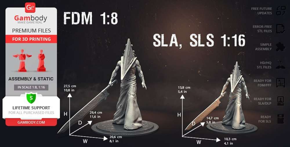 Фигурка Пирамидоголовый Pyramid Head Silent Hill
