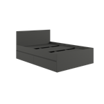 МС Мадера Кровать с ящ. К1.4М с дсп 1400*2000 б/матр. (лдсп графит новый)