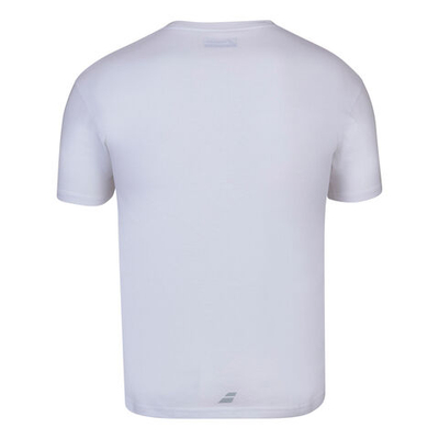 Мужское теннисное поло Babolat Exercise T-Shirt Men - White, Lightgrey