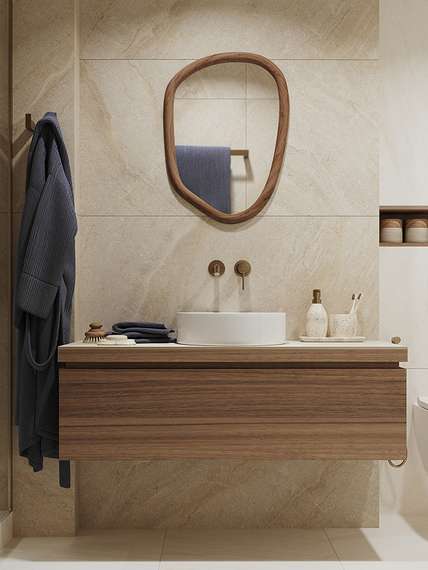 Зеркало настенное Torhill, 49х66 см, коричневое