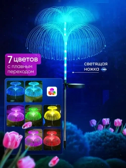 Садовый светильник на солнечной батарее уличный двойной, 2 шт, беспроводной, автономный, водонепроницаемый, ландшафтный фонарь для дачи и сада